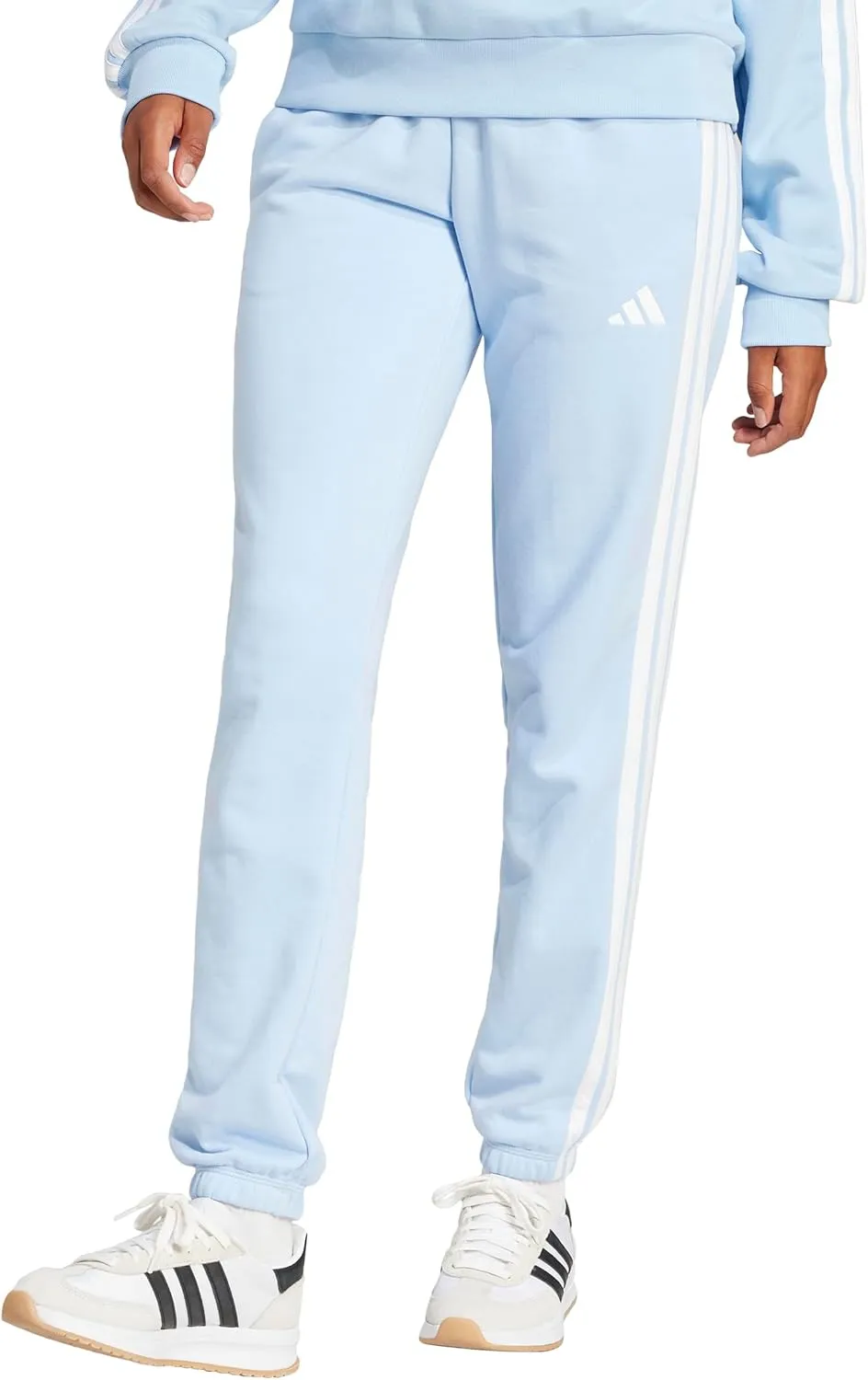 adidas Women's Essentials 3-Stripes French Terry Cuffed Pants