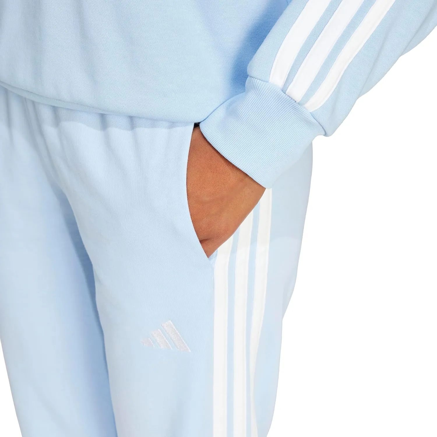adidas Women's Essentials 3-Stripes French Terry Cuffed Pants