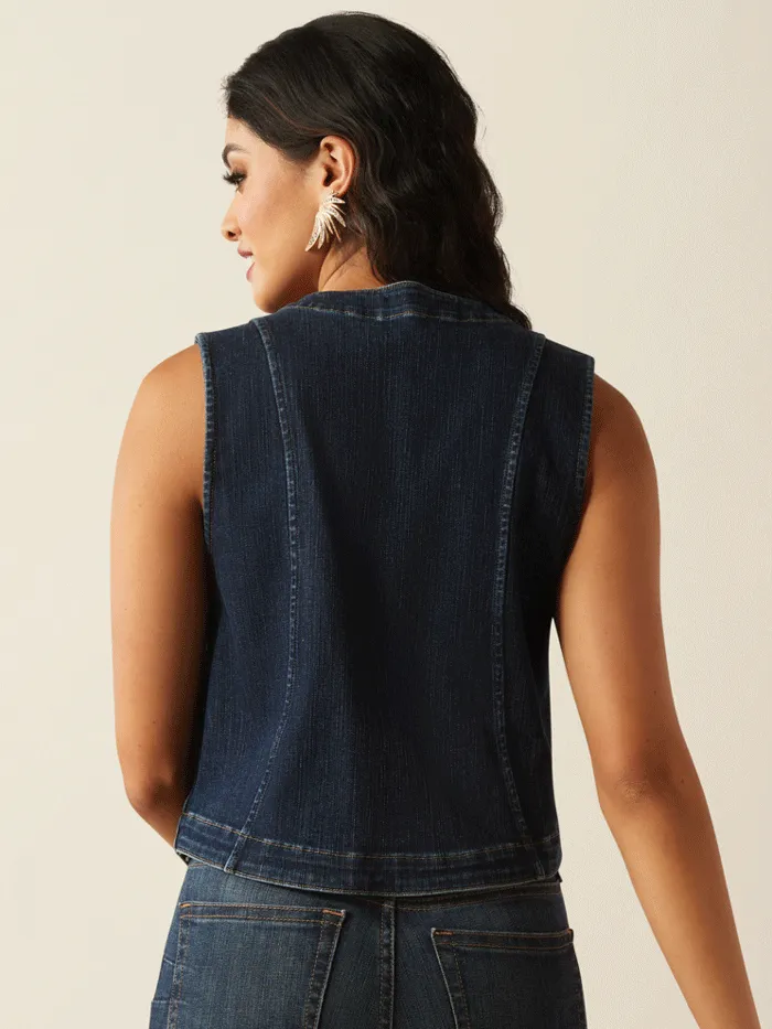 Ariat 10053553 Womens Tailored Denim Vest Midnight Navy