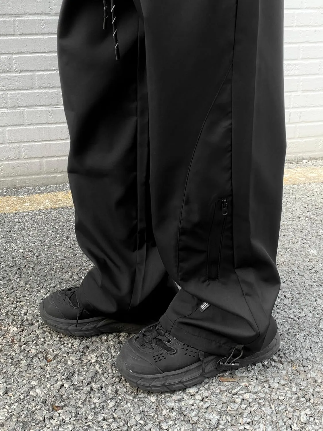 Baggy Cargo Pants for Women Elastic Waist Y2K Parachute Track Pants Trendy Casual Sports Wide Leg with Pockets