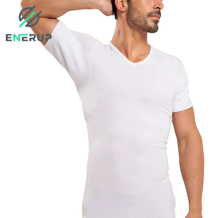 Breathable Gym Clothing V Neck Sweatproof T Shirts