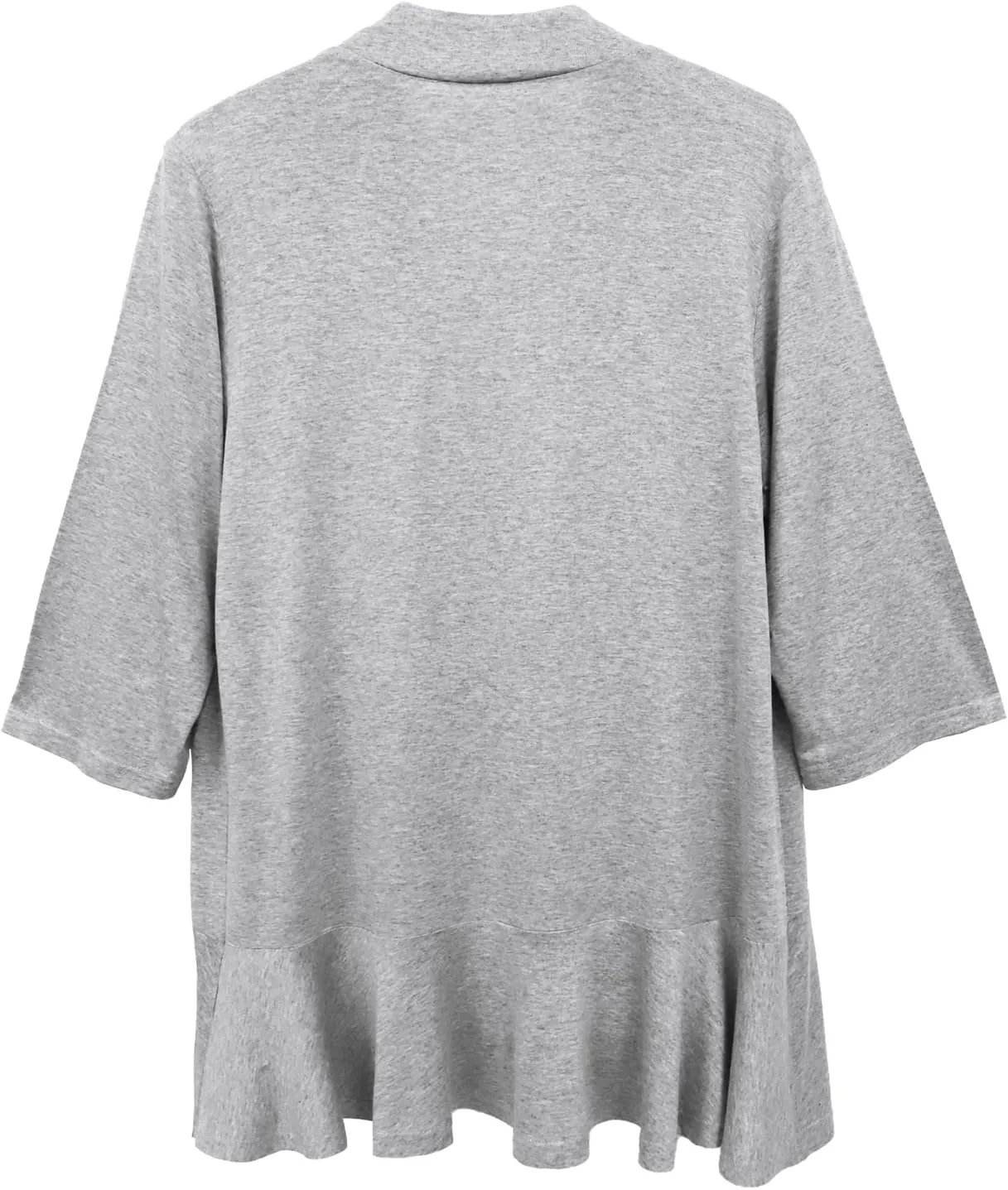 CASURESS Women's Casual Lightweight Open Front Cardigans Soft Draped Ruffles 3/4 Sleeve Cardigan