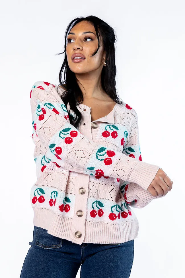Cherry Happy Blush Cardigan SALE