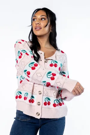 Cherry Happy Blush Cardigan SALE