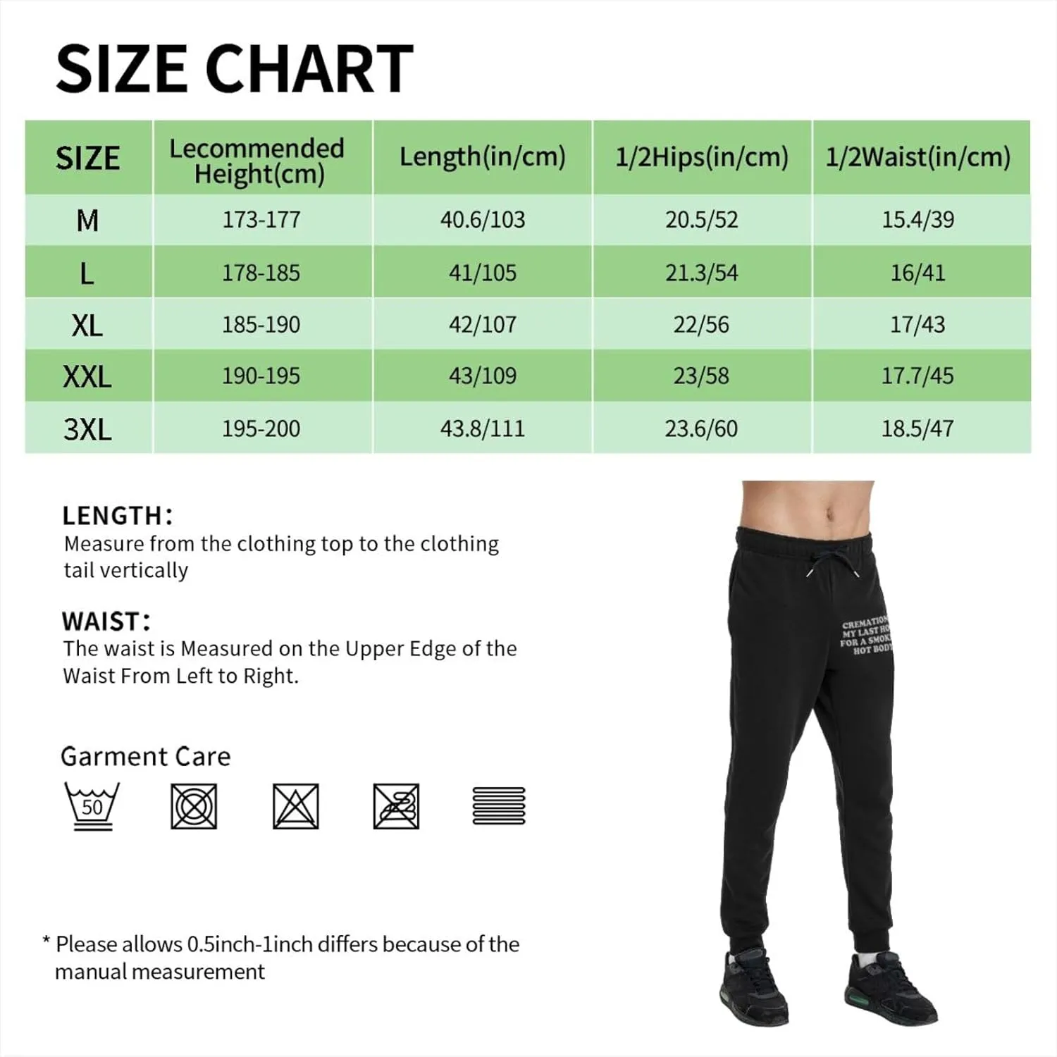 Cremation is My Last Hope for A Smoking Hot Body Men's Athletic Pants Workout Joggers Active Sports Track Training,