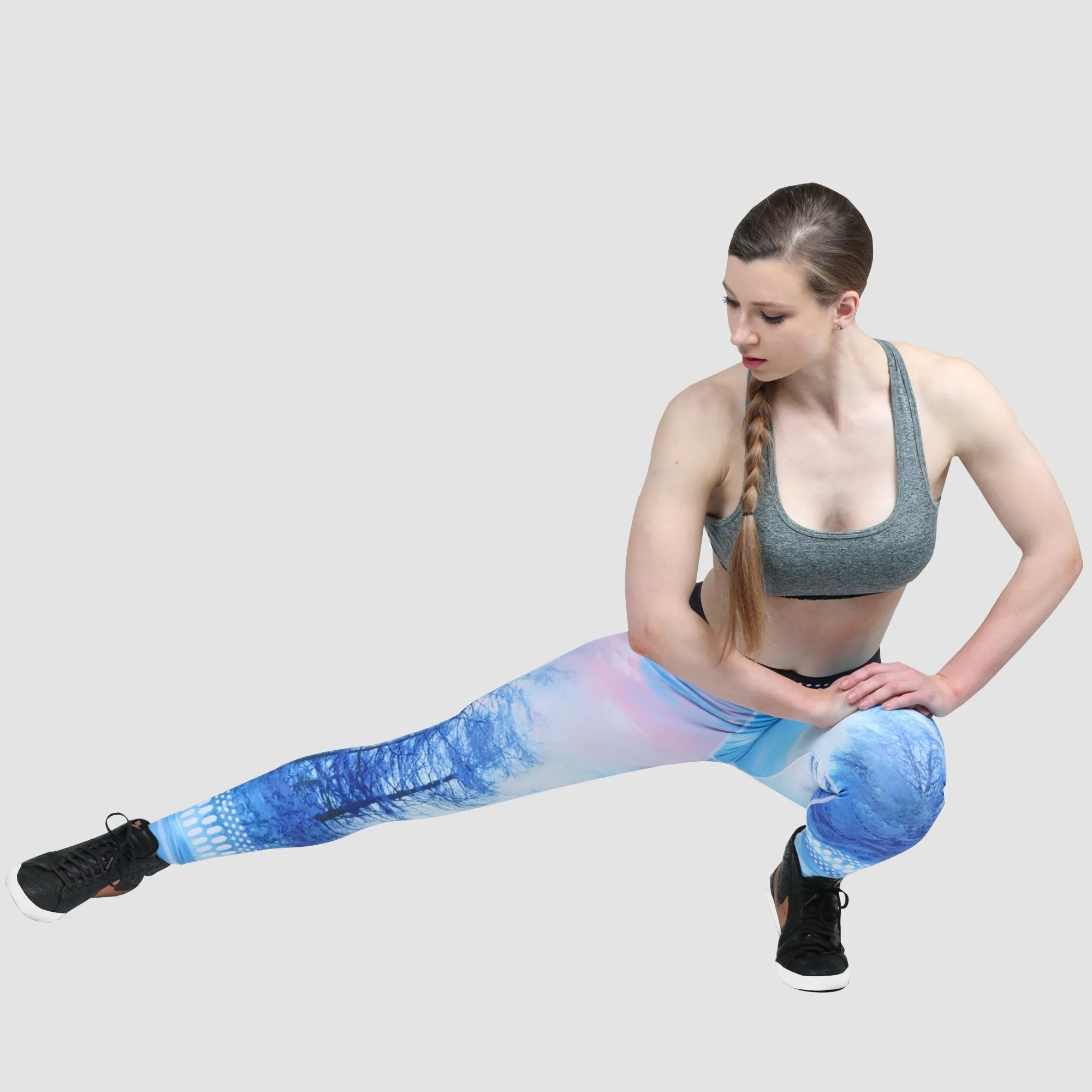 Fdx X3 Blue Women's Workout Compression Tights