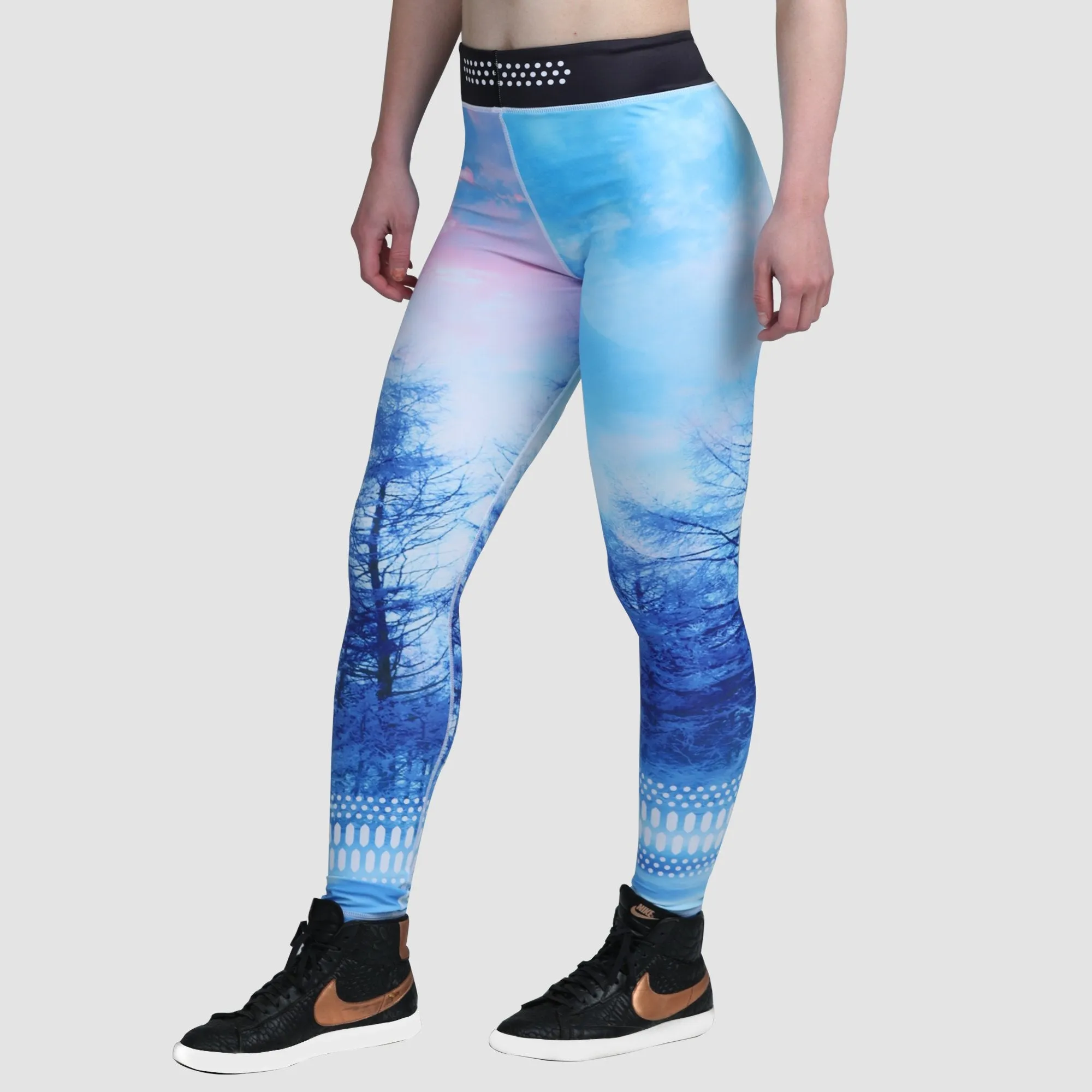 Fdx X3 Blue Women's Workout Compression Tights