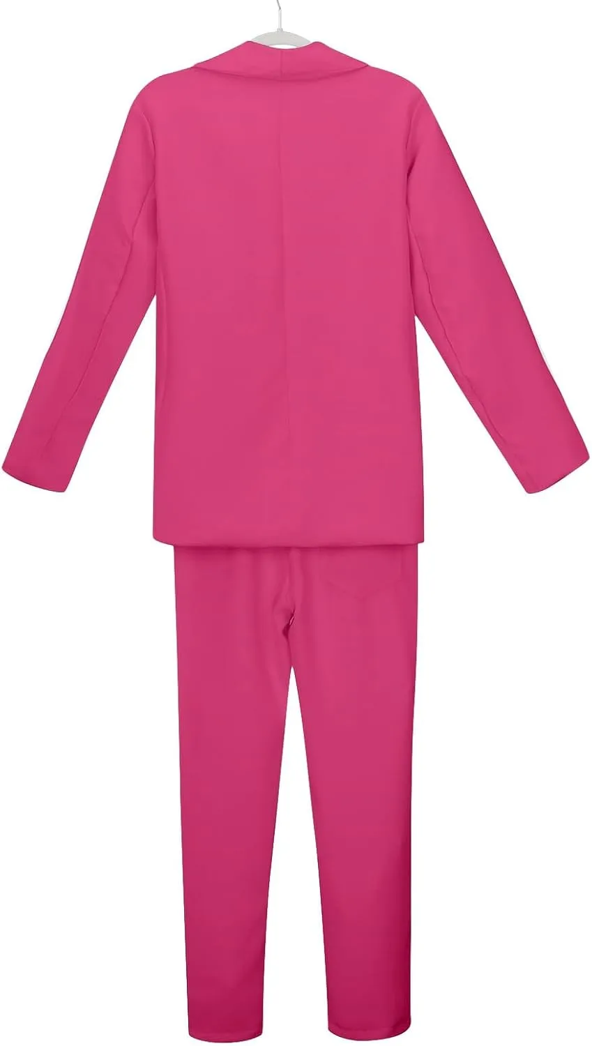 Girls' 2-Piece Fashion Suit Set Casual Blazer and Pants Long Sleeve Lapel Collar Blazer Jacket with Pant Outfit Sets
