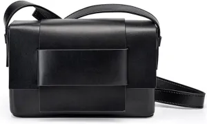 JSEIAJB Crossbody Bag Neutral Soft Leather Braided Small Square Bag Tofu Bag Design Single Shoulder Leather