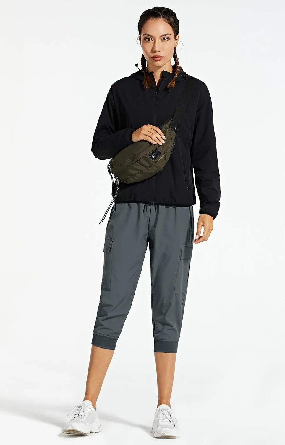 Libin Women's Cargo Capri Pants Hiking Cropped Pants Lightweight Quick Dry Joggers Athletic Workout Casual Outdoor Shorts