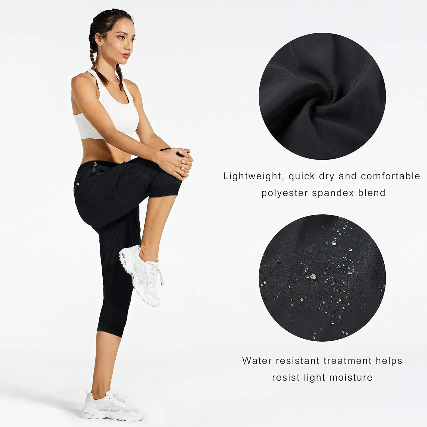 Libin Women's Cargo Capri Pants Hiking Cropped Pants Lightweight Quick Dry Joggers Athletic Workout Casual Outdoor Shorts
