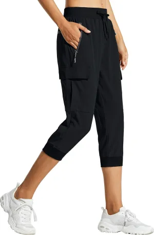 Libin Women's Cargo Capri Pants Hiking Cropped Pants Lightweight Quick Dry Joggers Athletic Workout Casual Outdoor Shorts