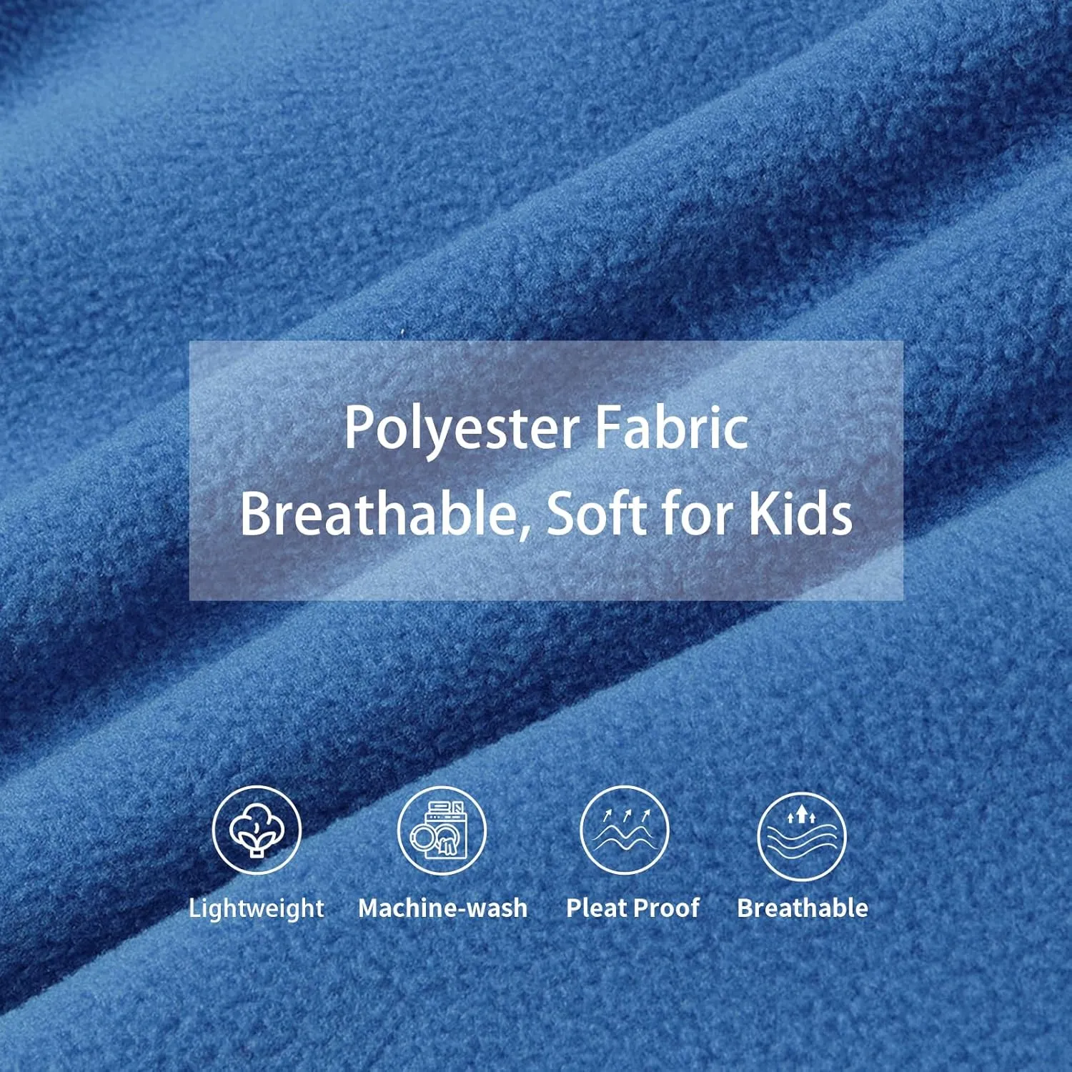 LittleSpring Kids Neutral Polar Fleece Jackets Quarter-Zip Pullover with Elastic Cuffs