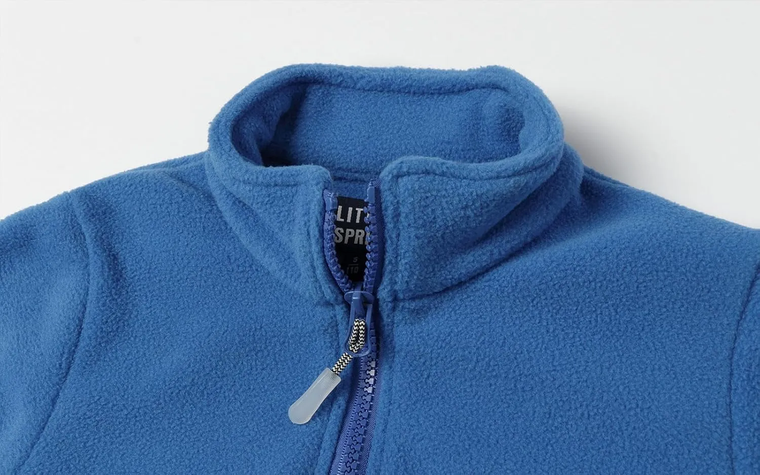 LittleSpring Kids Neutral Polar Fleece Jackets Quarter-Zip Pullover with Elastic Cuffs