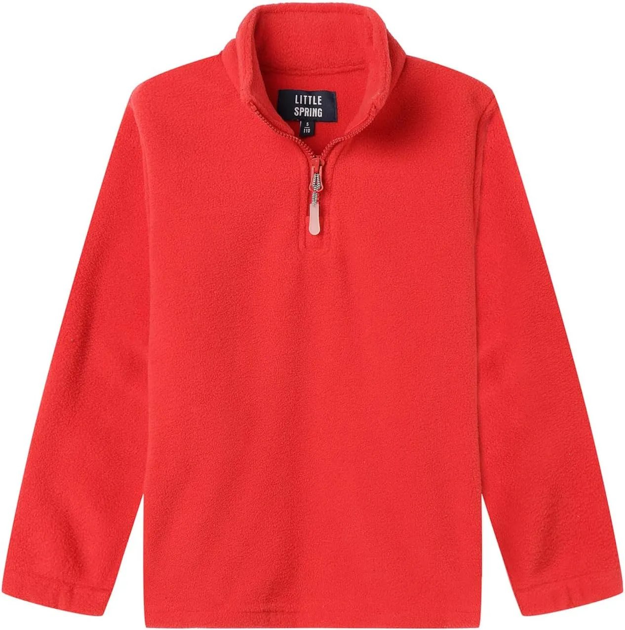 LittleSpring Kids Neutral Polar Fleece Jackets Quarter-Zip Pullover with Elastic Cuffs