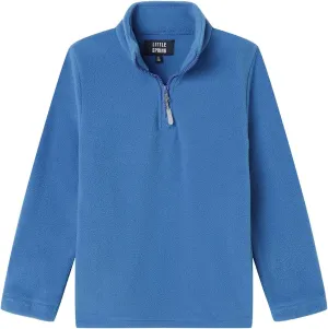 LittleSpring Kids Neutral Polar Fleece Jackets Quarter-Zip Pullover with Elastic Cuffs