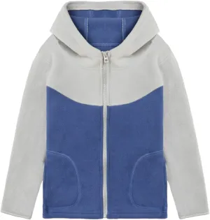 LittleSpring Neutral Boys Girls Polar Fleece Jacket with Pockets Full Zip Fall Winter Colorblock Outwear