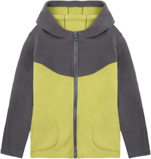 LittleSpring Neutral Boys Girls Polar Fleece Jacket with Pockets Full Zip Fall Winter Colorblock Outwear