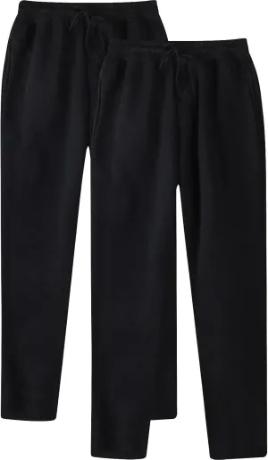 Male Hip Hop Pants Casual Solid Color Track Cuff Lace Up Workout Pants with Pocket 2 Pcs Men's Workout & Training