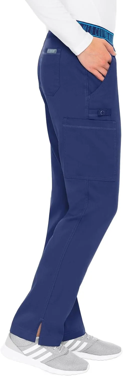 Med Couture Women's Yoga Pull-On Pant with 7 Pockets Ultra-Soft Rib-Knit Waistband and 2-Way Stretch Technology - MC7739