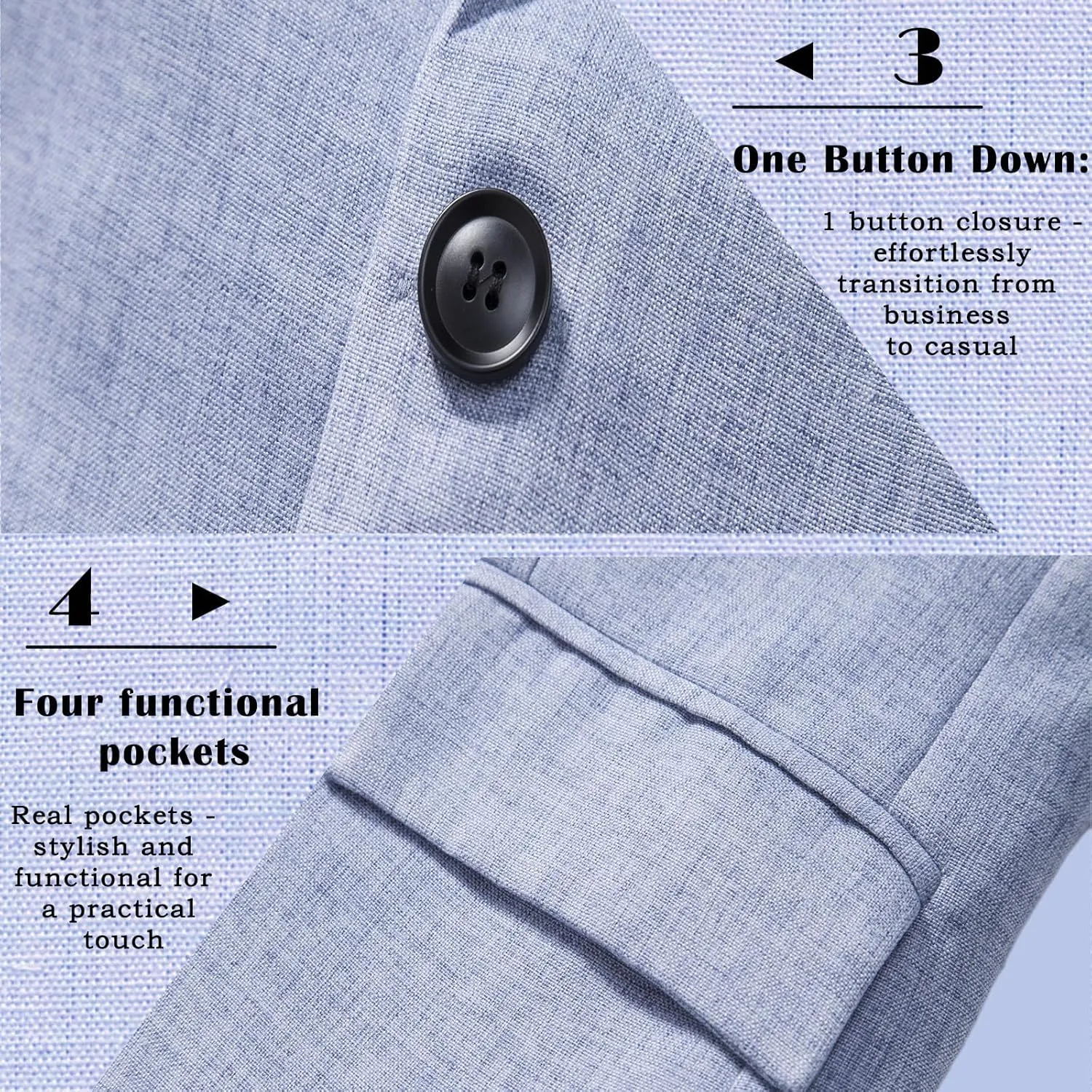 Mens Casual Blazer Suit Jacket Stylish Sport Coats 1 Button Lightweight Notched Lapel Blazers for Daily
