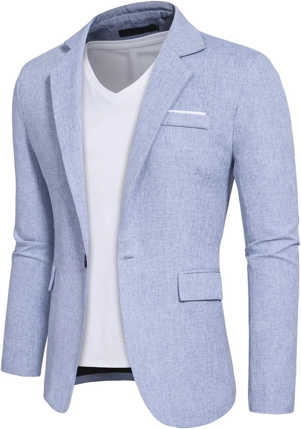 Mens Casual Blazer Suit Jacket Stylish Sport Coats 1 Button Lightweight Notched Lapel Blazers for Daily