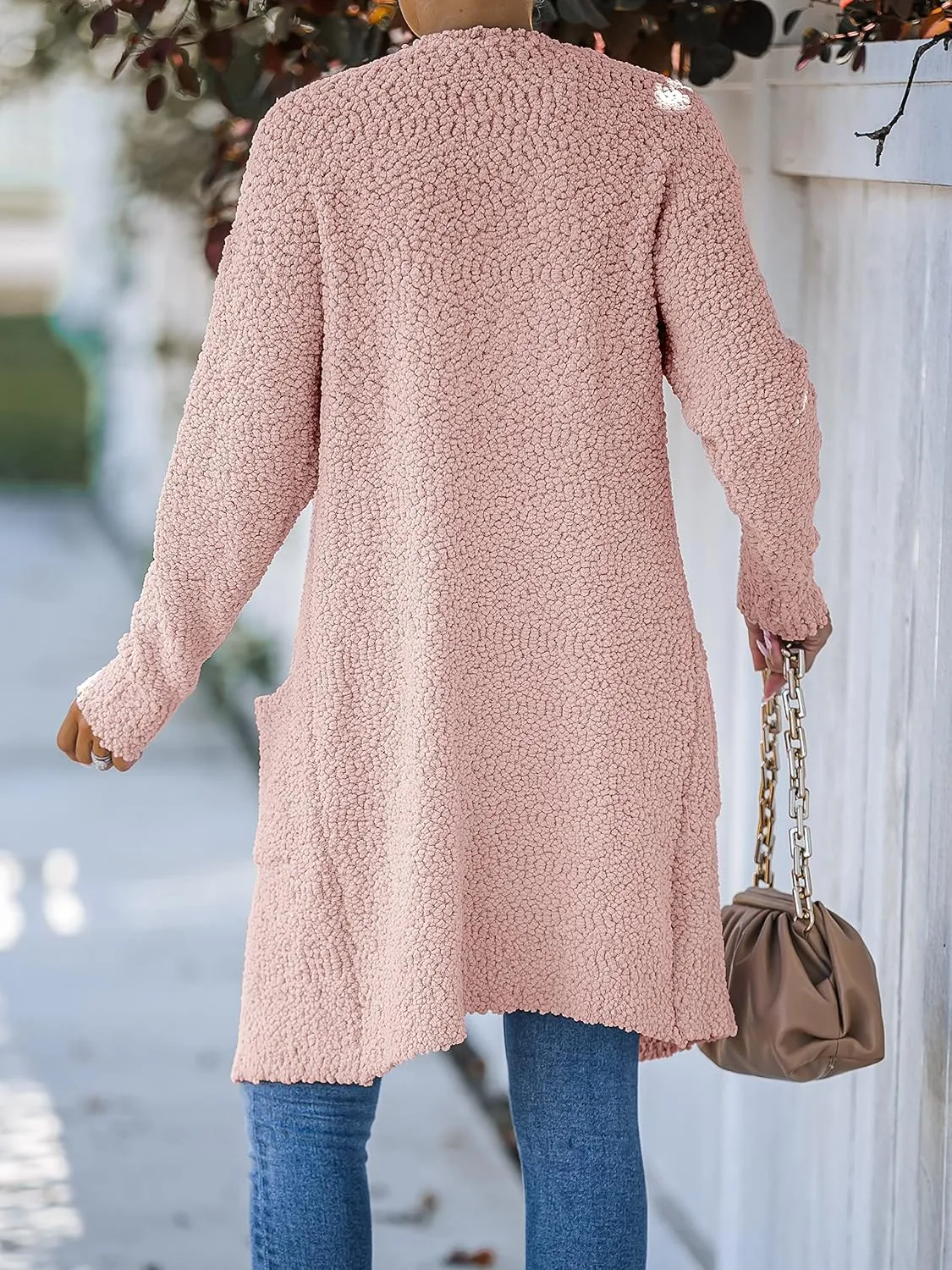 MEROKEETY Women's Long Sleeve Soft Chunky Knit Sweater Open Front Cardigans Outwear Coat