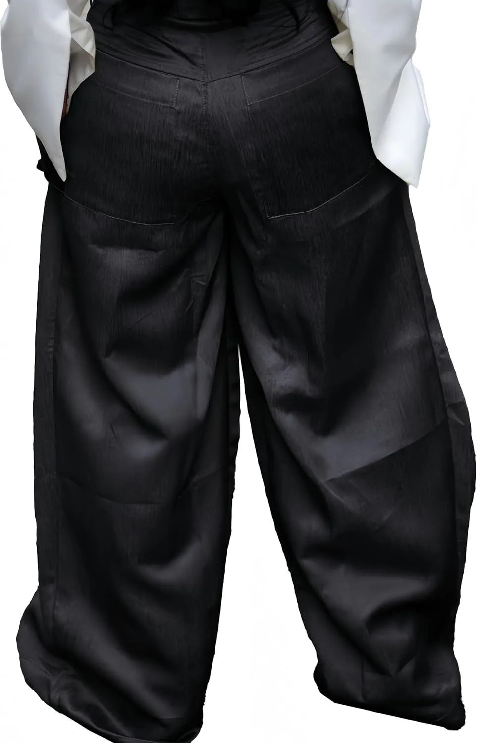 Mid Rise Wide Leg Cargo Pants for Women Baggy Trousers with Detachable Pockets Streetwear