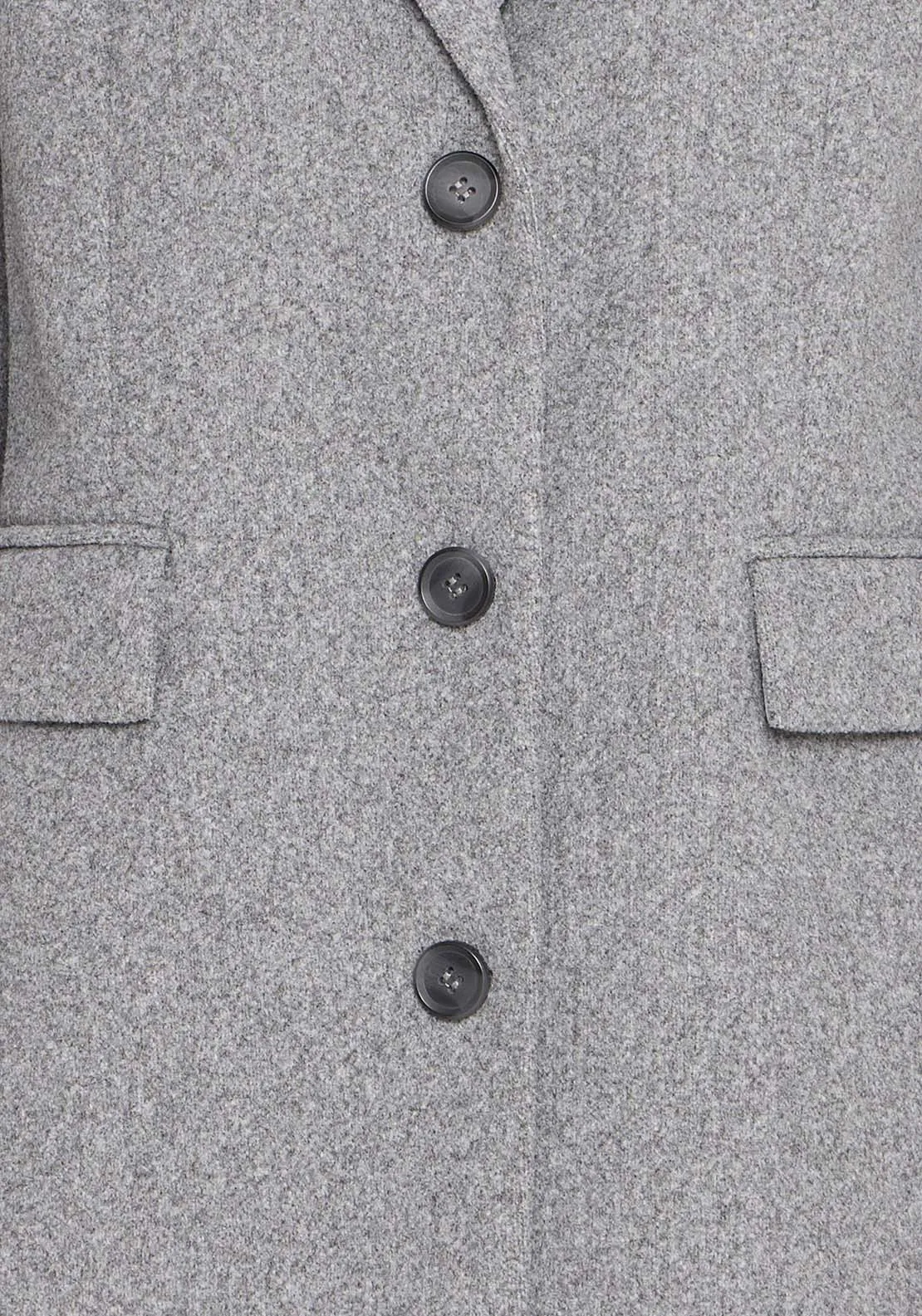 Midi Coat - Asphalt Melange