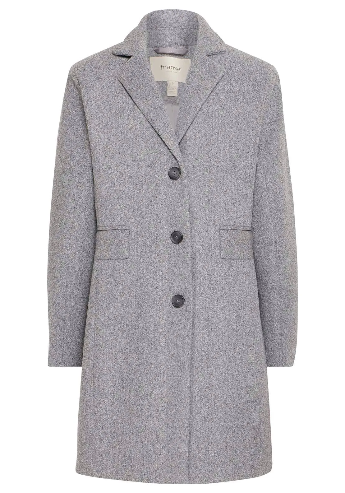 Midi Coat - Asphalt Melange