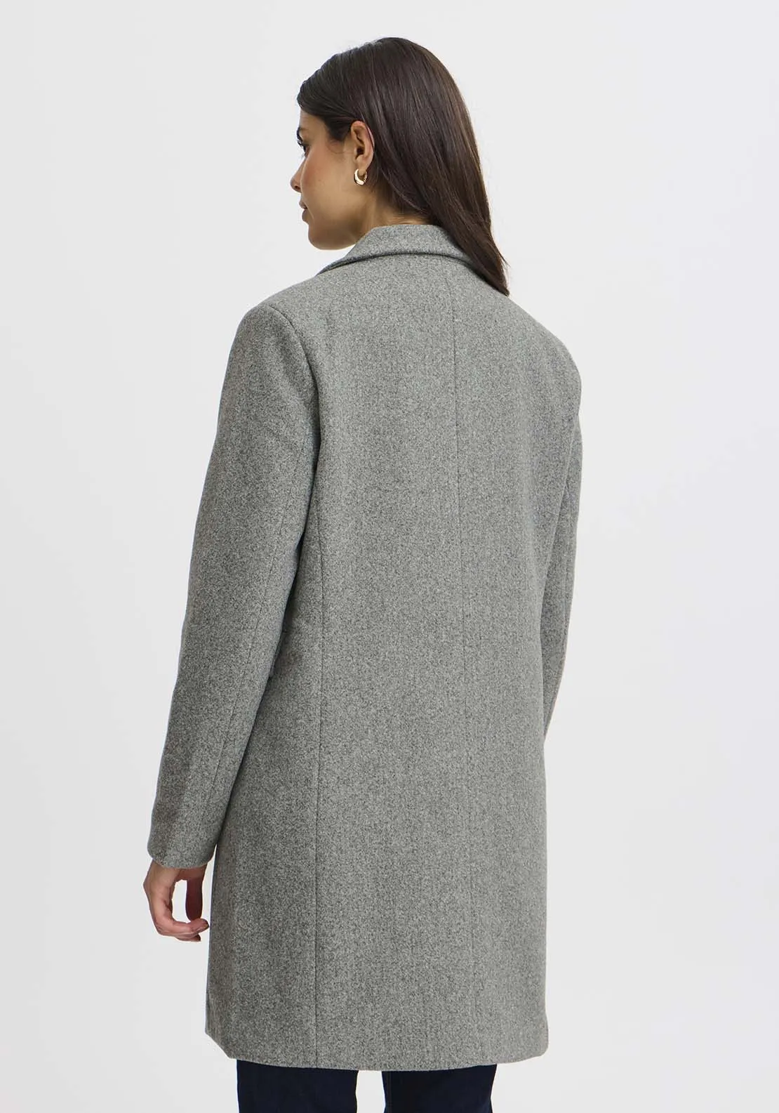 Midi Coat - Asphalt Melange