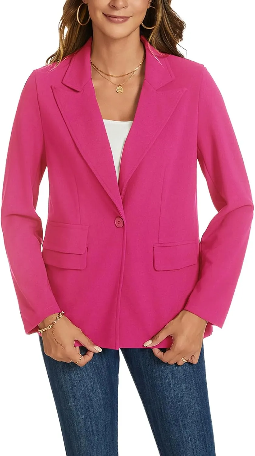 MINTLIMIT Blazers for Women Long Sleeve Notched Lapel Button Business Casual Blazer Work Office Blazers Jacket with Pockets