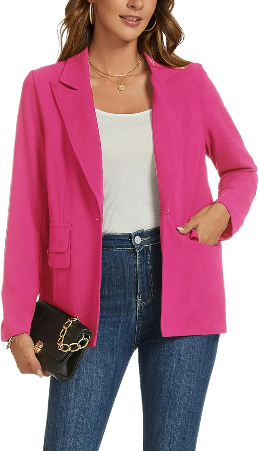 MINTLIMIT Blazers for Women Long Sleeve Notched Lapel Button Business Casual Blazer Work Office Blazers Jacket with Pockets