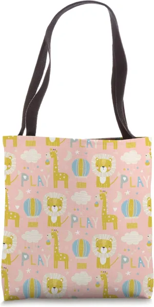 Neutral Gender Baby Cute Lions And Giraffes Toys Diaper Tote Bag