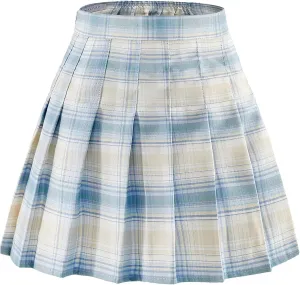 Pleated Skirts for Girls High Waisted School Uniform Skort with Undershorts Athletic Girls Tennis Skirt 2-14