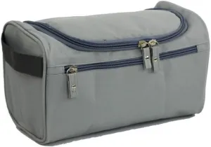 Portable Ms. Neutral capacity waterproof cosmetic organizer hanging bag men's wash face shaving cosmetic bag (Gray)