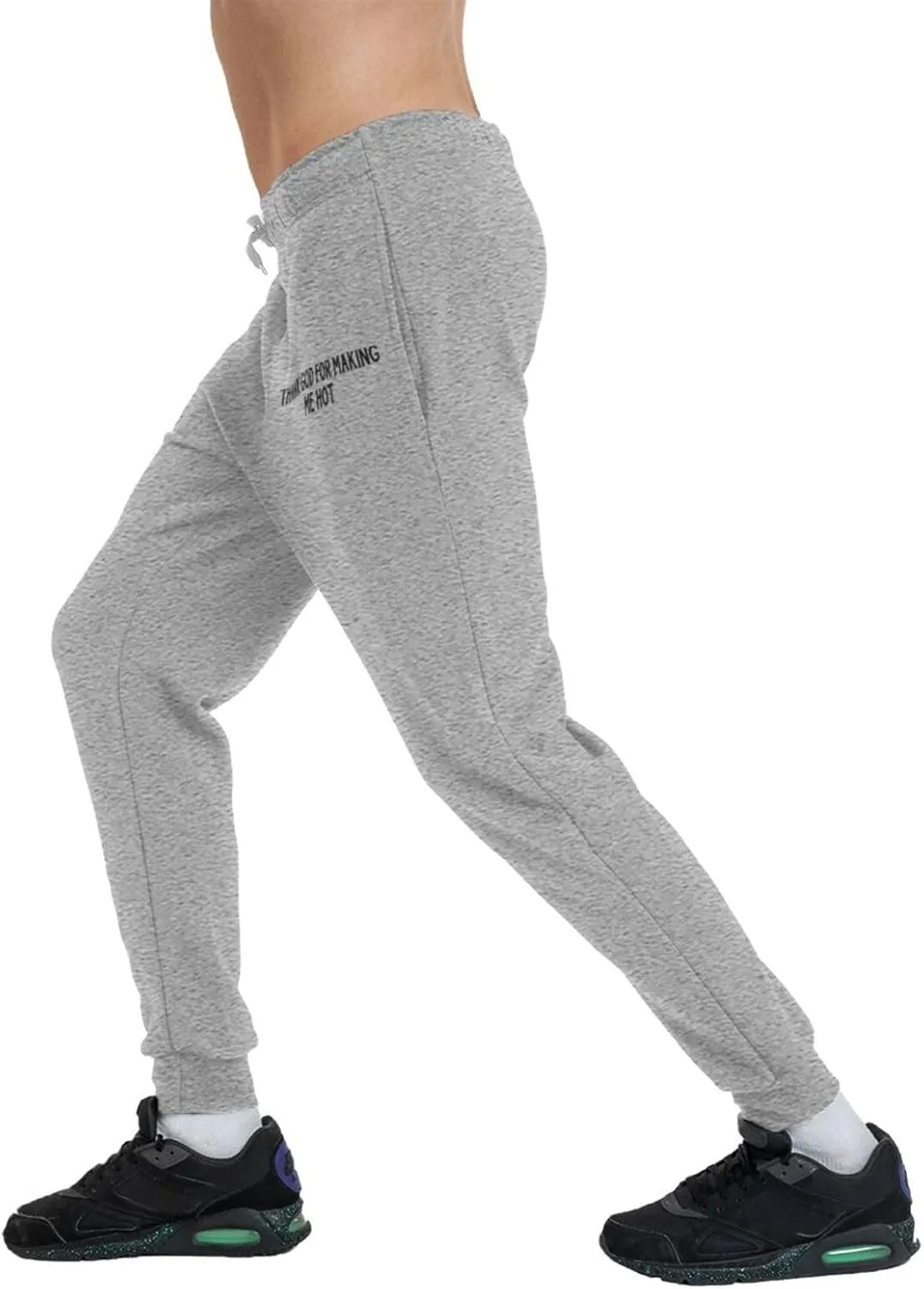 Thank god for Making me hot Men's Athletic Running Pants Lightweight Workout Joggers Gym Sweatpants,