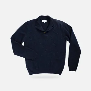 The Navy Heather Brewer Mock Neck Sweater