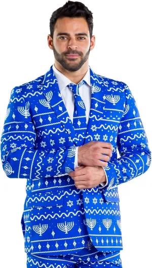 Tipsy Elves Men's Christmas Holiday Suit Jackets - Ugly Christmas Sweater Inspired Blazers for Men