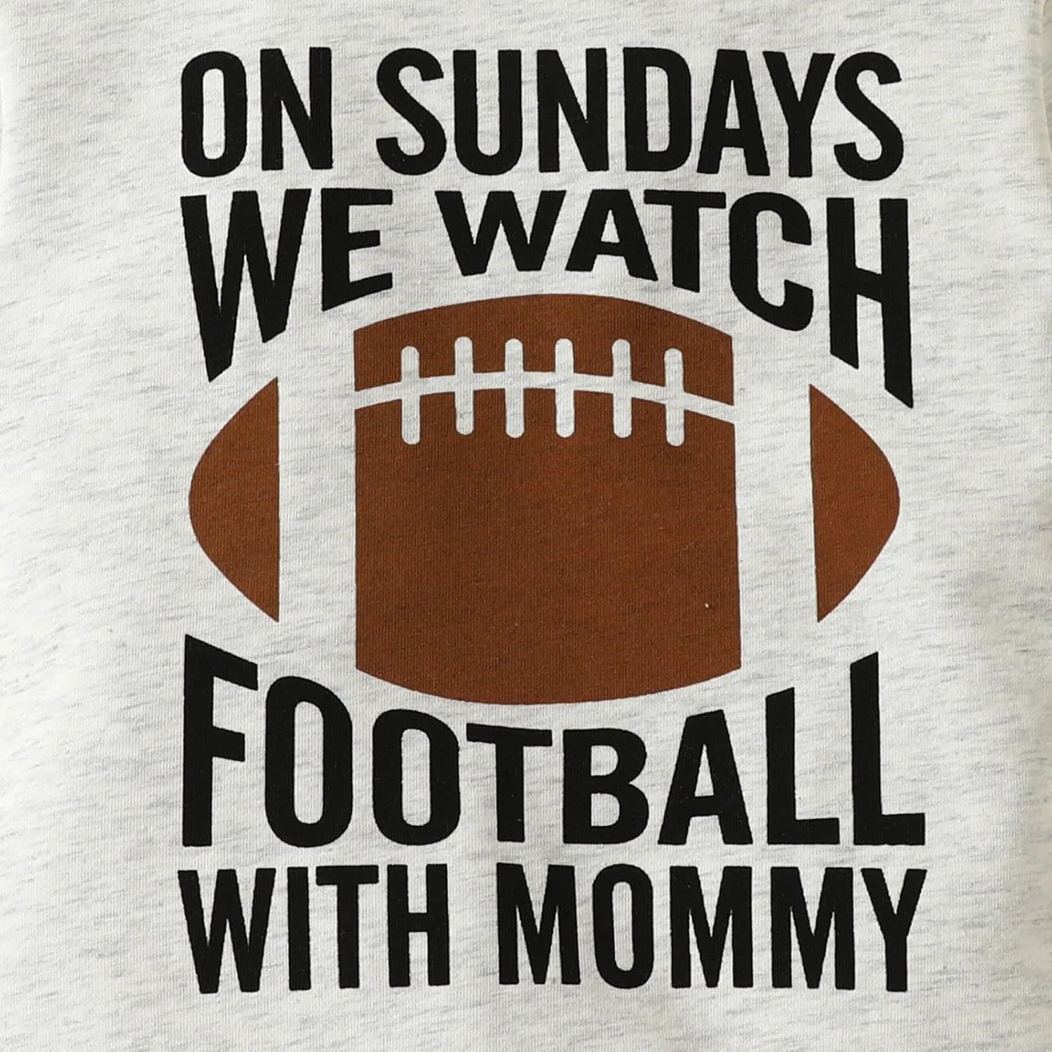 Toddler Kids Baby Boy Girl On Sundays Watch Football With Daddy Funny Sweatshirt Unisex Casual Sweatshirt Activewear