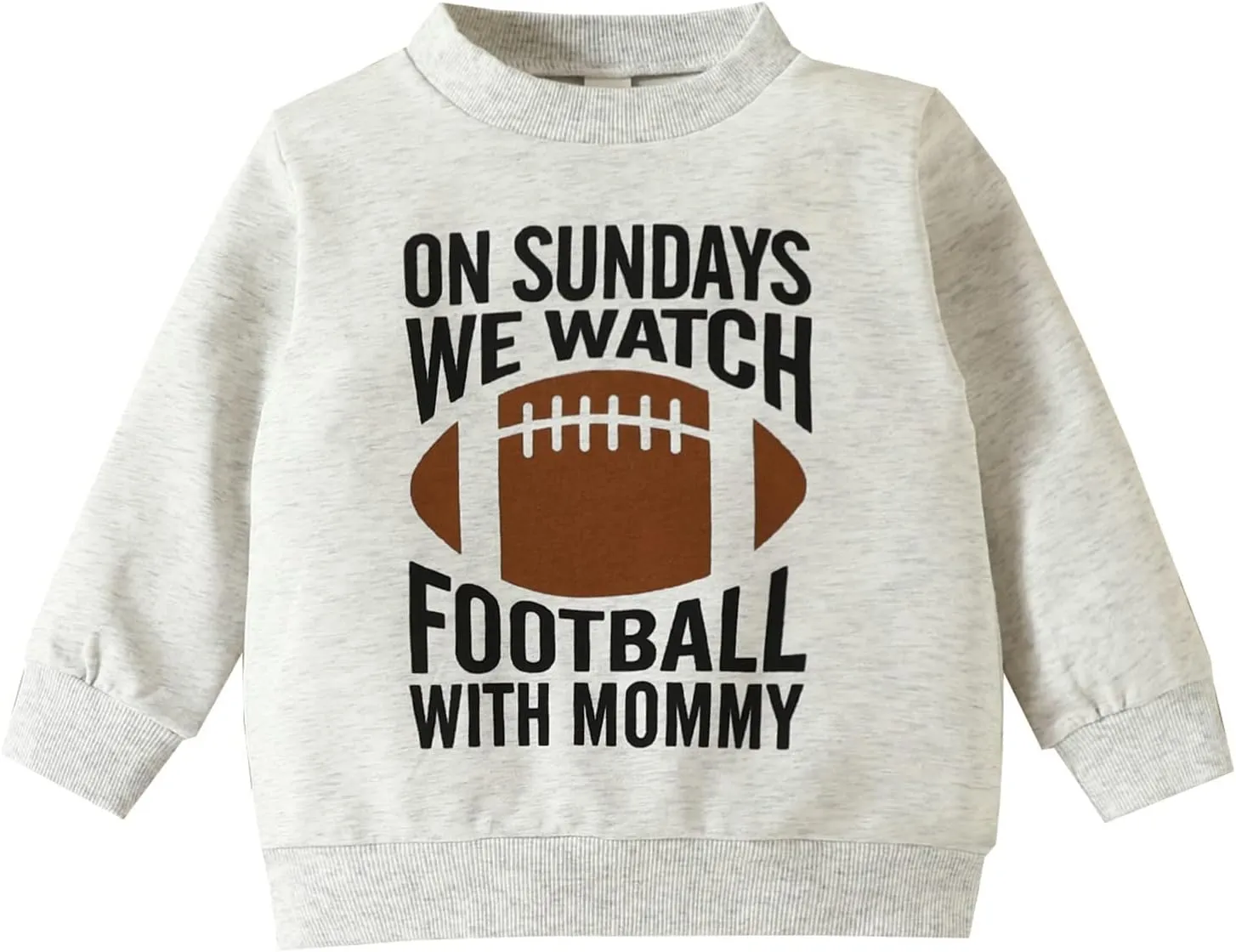 Toddler Kids Baby Boy Girl On Sundays Watch Football With Daddy Funny Sweatshirt Unisex Casual Sweatshirt Activewear