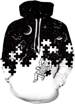 Unisex Oversized 3D Print Streetwear Hoodie - Gender Neutral Pullover with Kangaroo Pockets for Men and Women