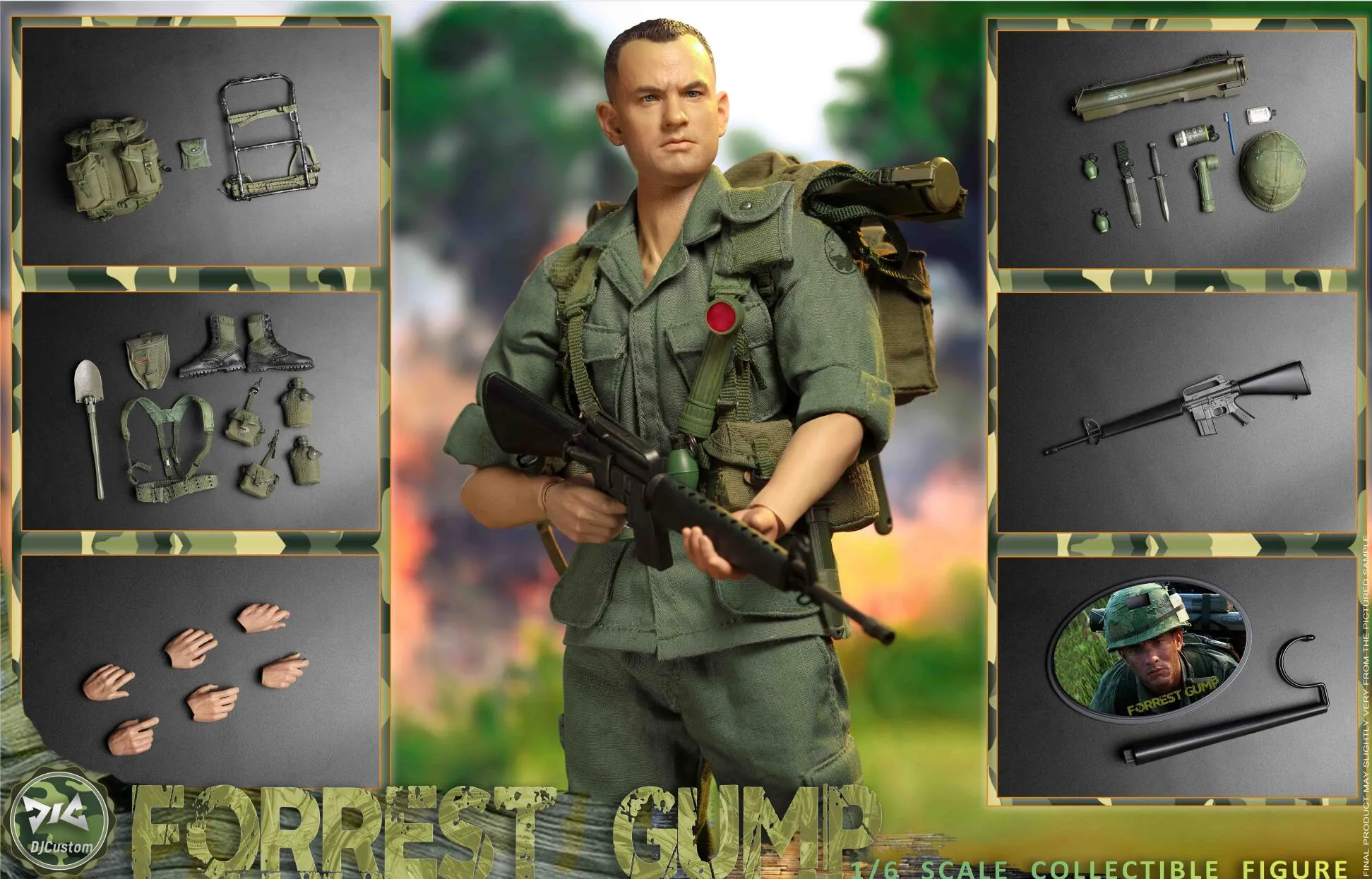 Vietnam Forrest Gump - Green Rivet Harness w/Pouch Set (READ DESC)