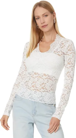 Women's All Day Lace Long Sleeve, Ivory