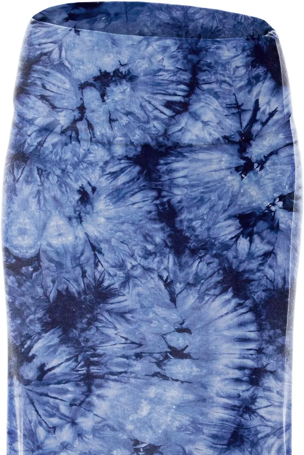 Women's Casual Tie Dye Fold Over Maxi Skirt