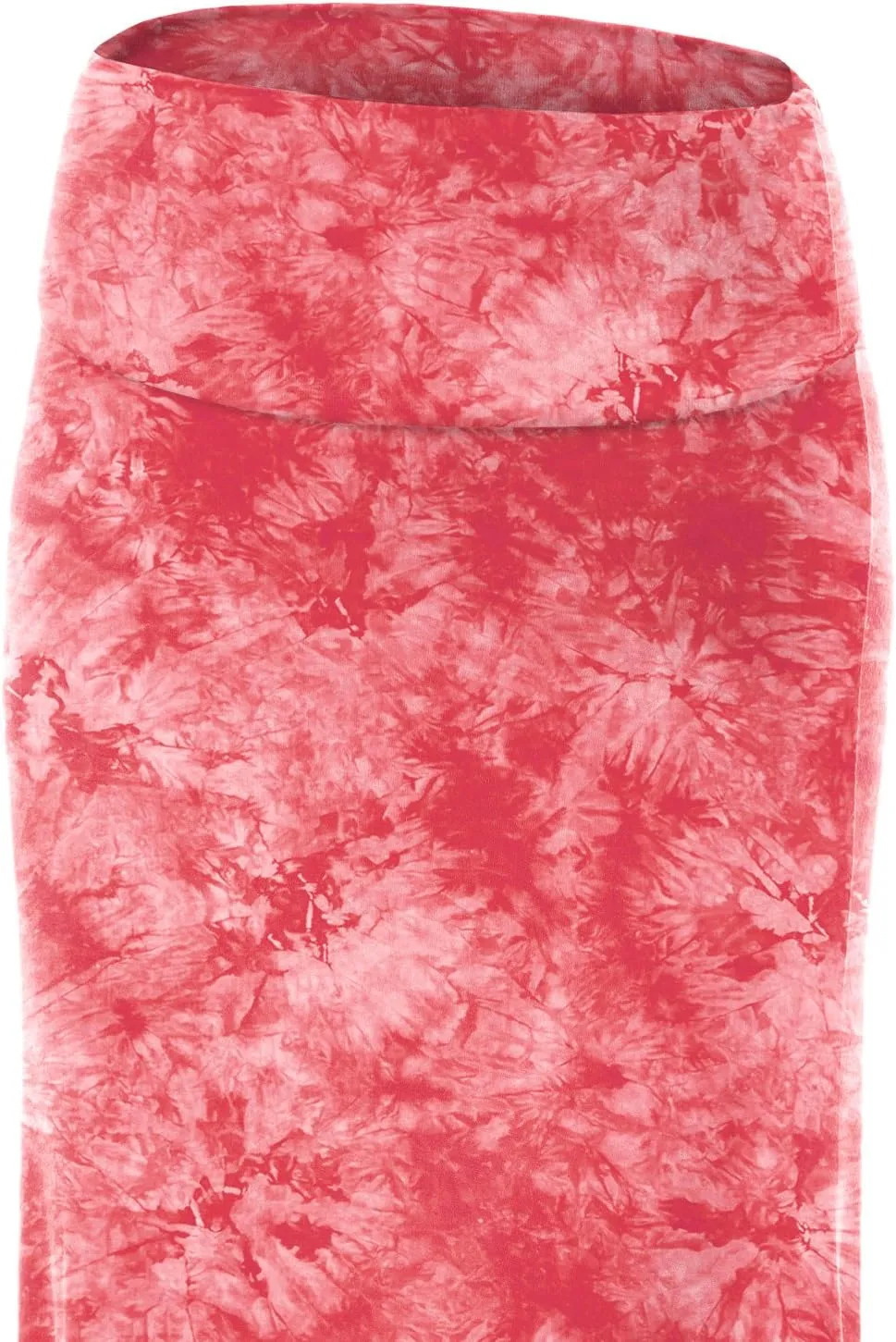 Women's Casual Tie Dye Fold Over Maxi Skirt