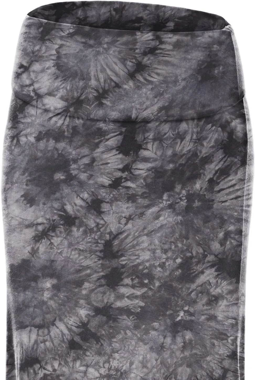Women's Casual Tie Dye Fold Over Maxi Skirt