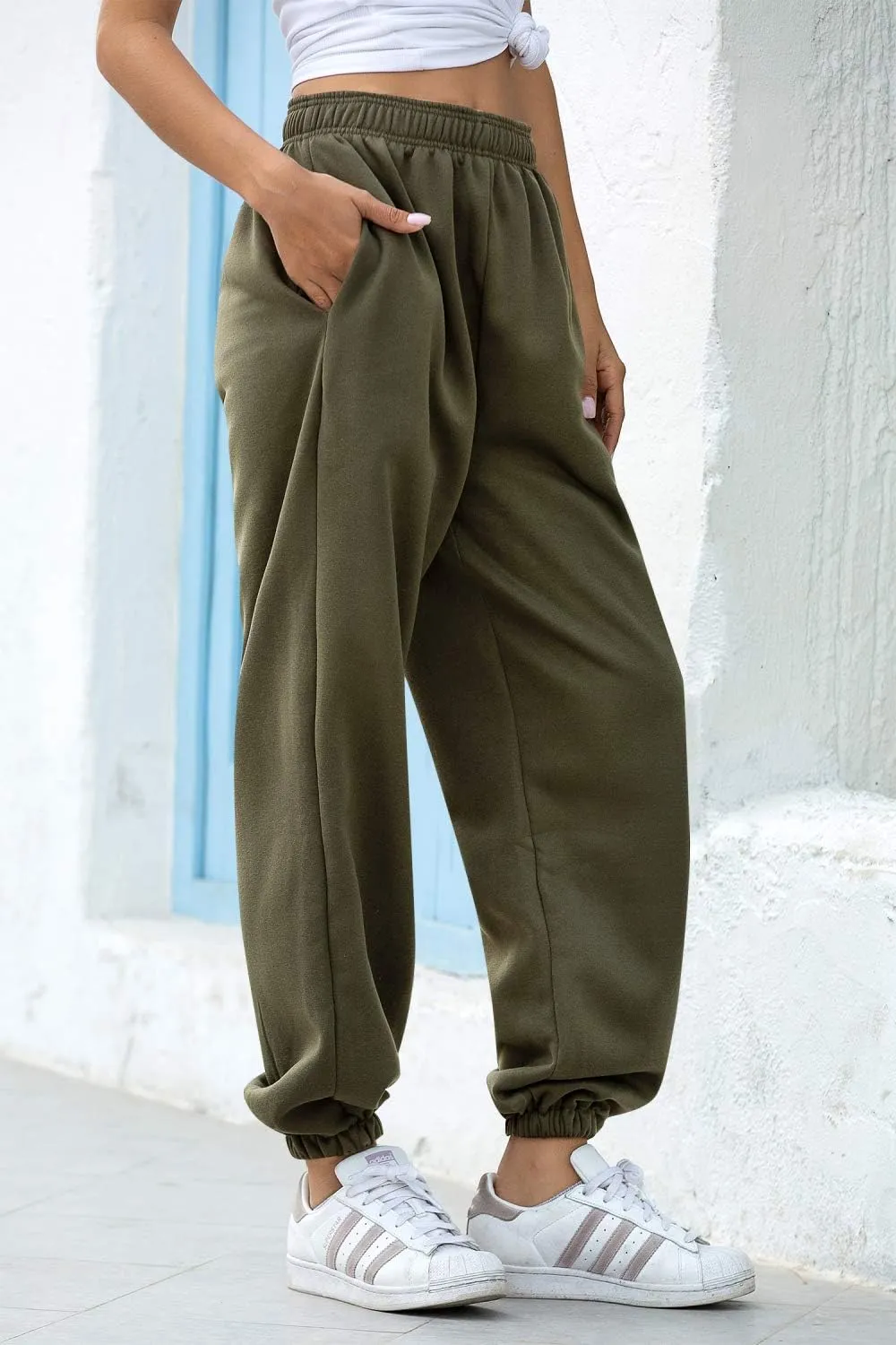 Women's High Waisted Sweatpants Athletic Pants Baggy Joggers Lounge Workout Jogging with Pockets