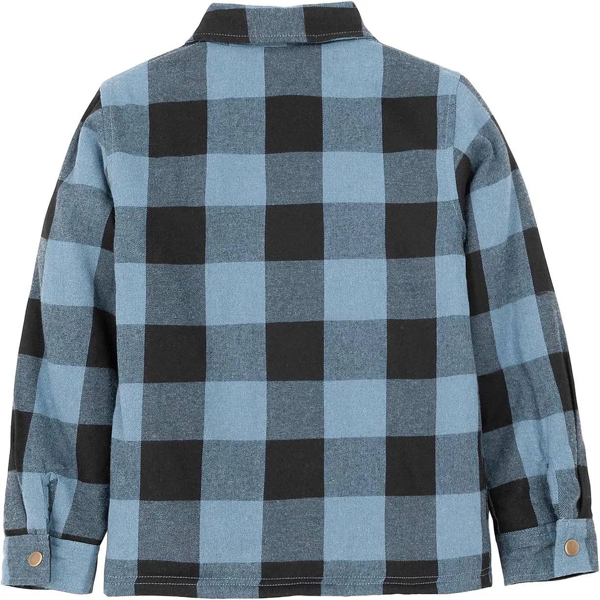 ZENTHACE Toddlers and Kids Boys Girls Sherpa Lined Snap Flannel Shirt Jacket,Cozy Plaid Flannel Shacket (Gender-Neutral)